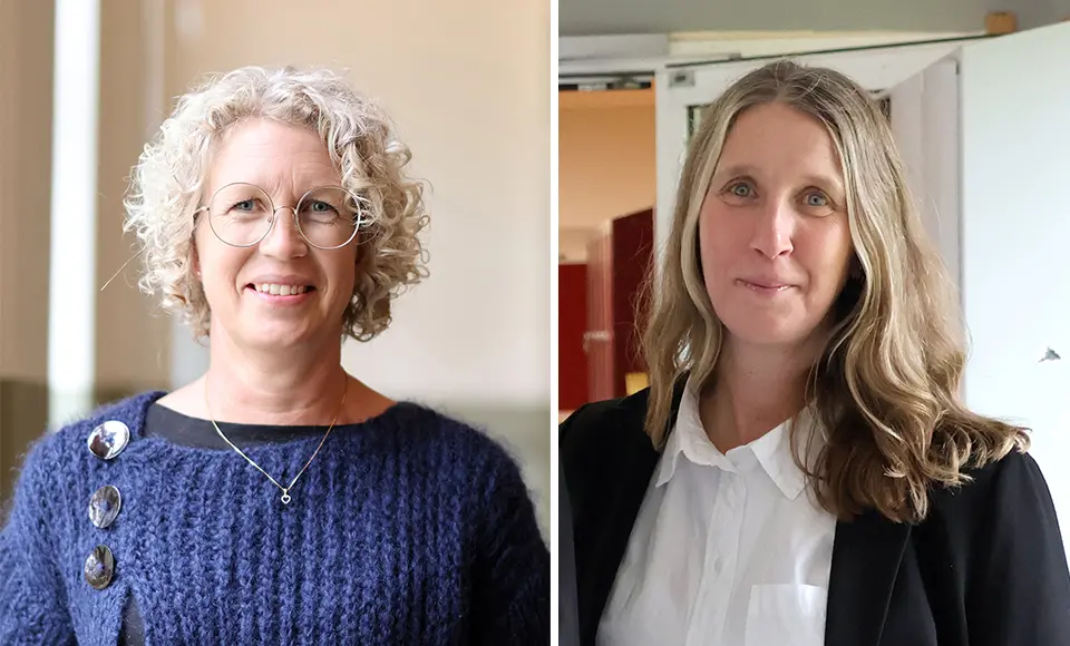 Porträttfoton på Emma Simonsson och Therese haglind
