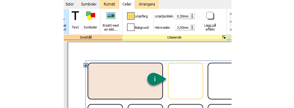 Slutresultat med bytt färg